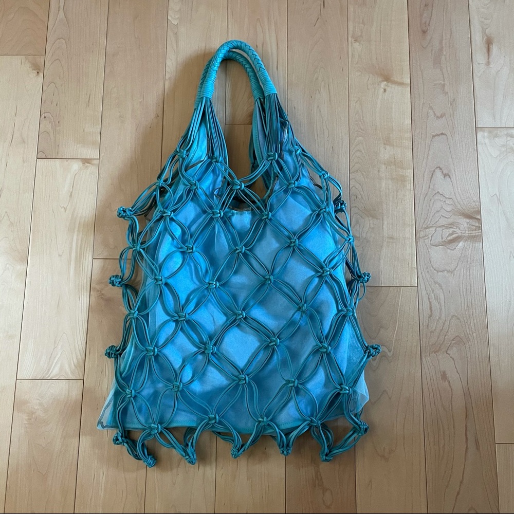 Leather knotted rope spring summer handbag